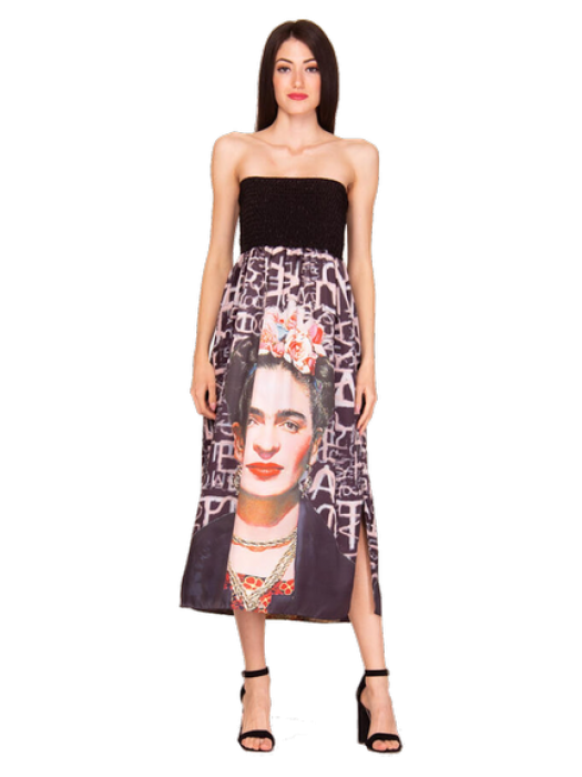 Vestito o Gonna Donna con Ritratto Frida Kahlo Multi Wear Dress Skirt CC-ART0512